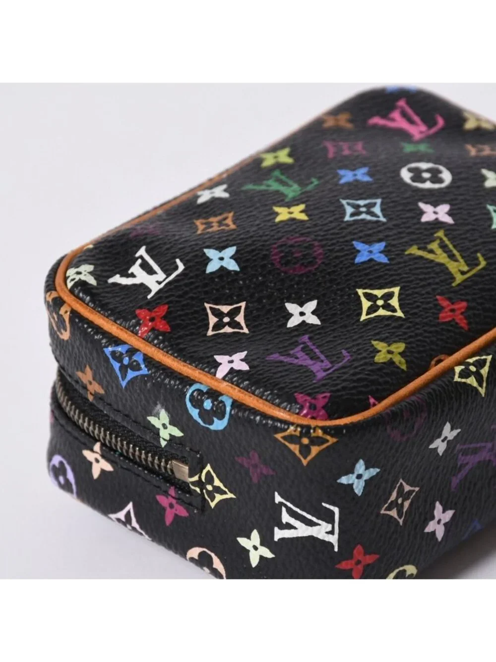 Louis Vuitton Pouch Trousse Wapiti Monogram Multicolor Black Takashi Murakami